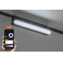 Șină cu lampă și smartphone pentru control