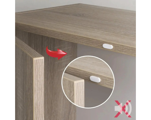 Prim-plan al unei piese de mobilier cu balamale amortizate pentru închidere silențioasă