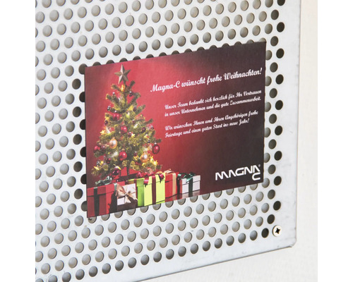 Felicitare de Crăciun Magna-C cu pom de Crăciun și cadouri