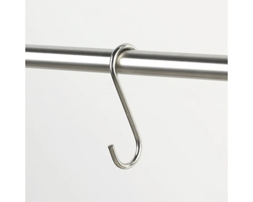 Cârlig S din oțel inoxidabil pe o bară