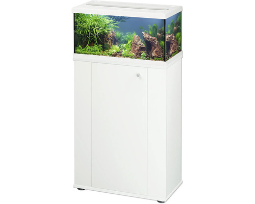 Acvariu cu dulap și decor interior