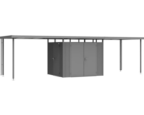 Magazie de scule cu copertină pentru unelte de grădină și biciclete