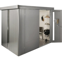 Cabină de grădină metalică cu ușă glisantă și grătar