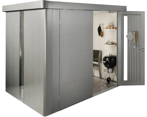 Șopron spațios pentru unelte cu ușă glisantă și unelte de grădină