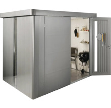 Cabină de grădină metalică cu ușă glisantă și grătar