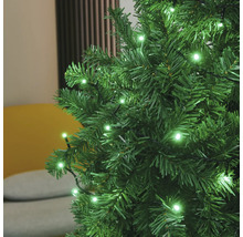 Prim-plan cu pom de Crăciun cu șir de lumini