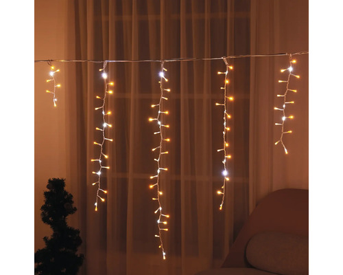 Ghirlandă luminoasă decorativă cu lumini albe calde și albe pentru o atmosferă festivă