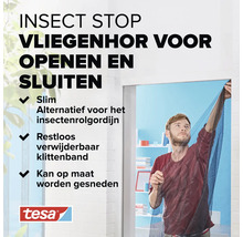 Plasă anti-insecte tesa deschidere/închidere 130x150 cm antracit