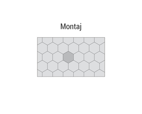Montaj de plăci hexagonale
