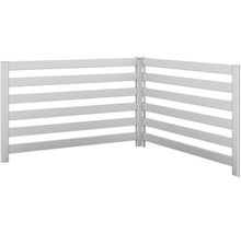 Panou de gard din plastic cu traverse