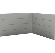 Gard de confidențialitate din aluminiu cu elemente orizontale