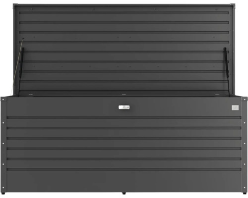 Cutie de grădină metalică deschisă pentru depozitarea uneltelor și a mobilierului de grădină