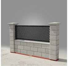 Gard din beton cu elemente metalice