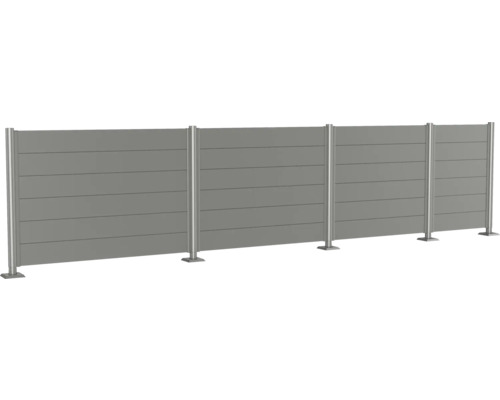 Elemente gri de protecție a intimității cu stâlpi din oțel inoxidabil pentru delimitarea proprietății