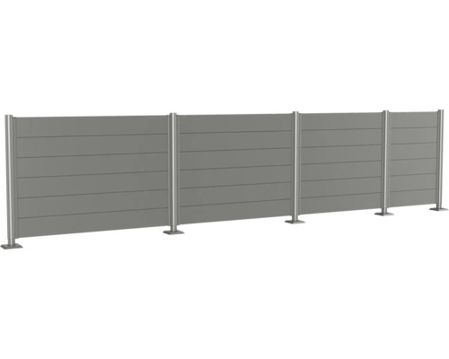Gard de confidențialitate din aluminiu cu lamele orizontale