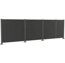 Gard din aluminiu cu lamele orizontale