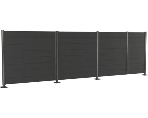 Gard din aluminiu cu lamele orizontale