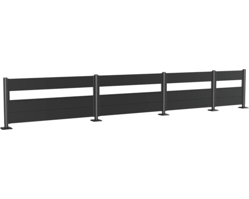 Elemente de gard opace cu stâlpi pentru grădină