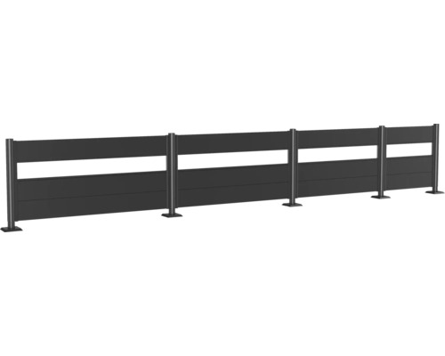 Gard din aluminiu pentru intimitate cu stâlpi pentru grădină