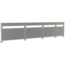 Gard de confidențialitate din aluminiu cu lamele orizontale