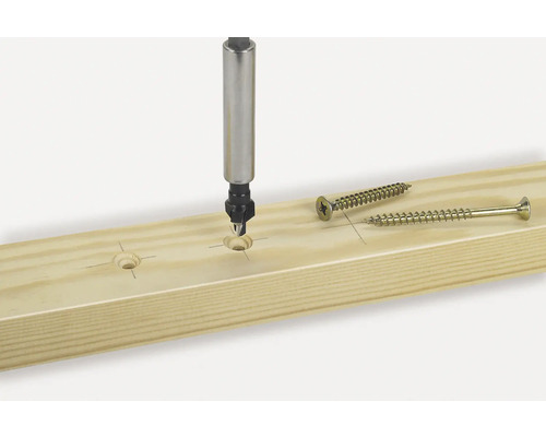 Burghiu cu zencuitor Wolfcraft Ø3-8 mm, cu hexagon | HORNBACH