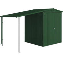 Cabină de scule de grădină cu copertină metalică