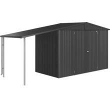 Cabină de grădină metalică cu anexă