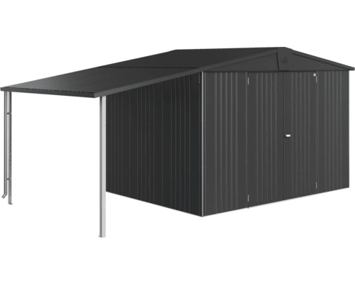 Şopron cu baldachin pentru depozitarea sculelor și echipamentelor de grădină