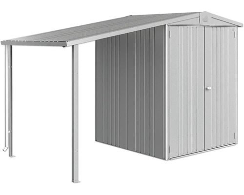 Cabină metalică de grădină cu anexă