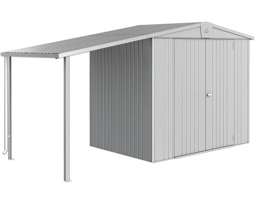 Căsuță metalică de grădină cu copertină pentru unelte și scule de grădină