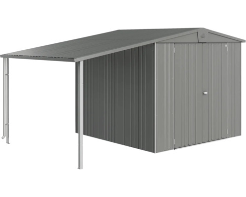 Magazie metalică pentru unelte cu marchiză pentru unelte și scule de grădină