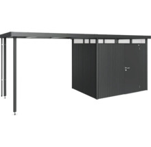 Magazie metalică de grădină cu extensie pentru unelte și scule de grădinărit