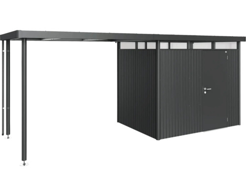 Magazie metalică de grădină cu extensie pentru unelte și scule de grădinărit