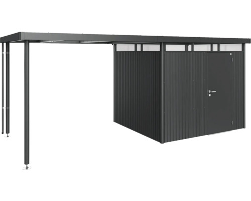 Cabină metalică de grădină cu anexă