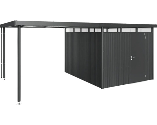 Copertină auto cu spațiu de depozitare din metal