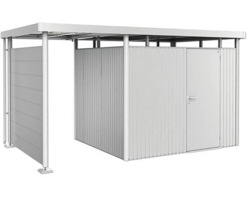 Magazie de grădină cu ușă glisantă și acoperiș