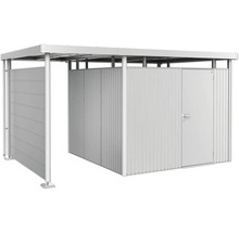 Magazie metalică pentru unelte cu acoperiș și ușă