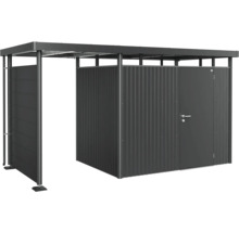 Garaj metalică pentru biciclete cu ușă blocabilă și loc de parcare deschis