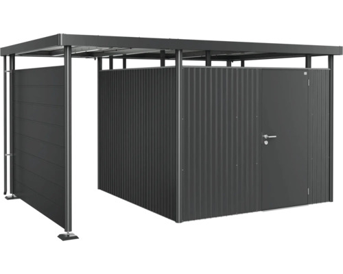 Șopron de scule cu acoperiș și ușă glisantă