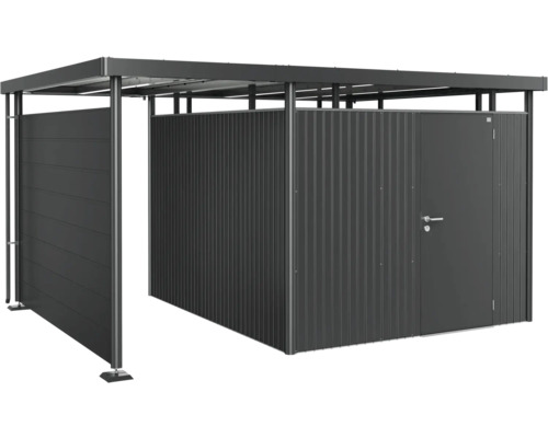 Magazie de grădină cu ușă glisantă și acoperiș