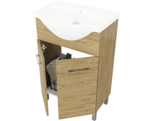 Dulap de bază pentru lavoar cu compartiment deschis și ușă