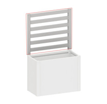 Jardinieră albă cu spalier integrat