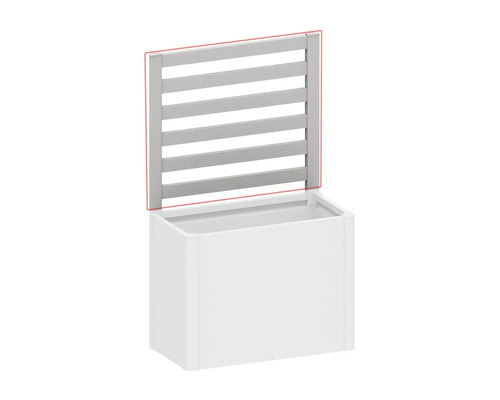 Jardinieră albă cu spalier integrat