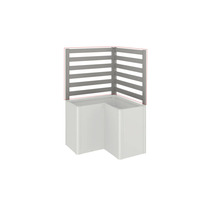 Jardinieră de colț cu paravan de intimitate