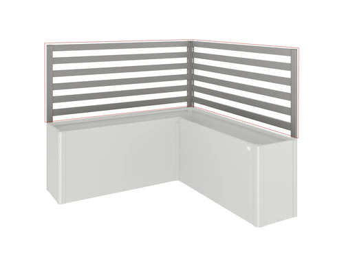 Jardinieră de colț cu paravan de confidențialitate din lamele orizontale