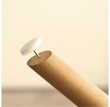 Glisor picior scaun cu cui pe picior de lemn