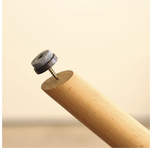 Picior din lemn cu alunecător din pâslă și șurub