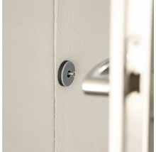 Limitator de ușă gri montat pe perete