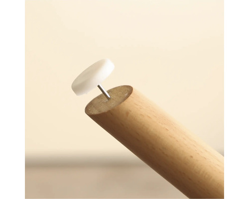 Glisor de mobilă cu cui pe un picior de lemn