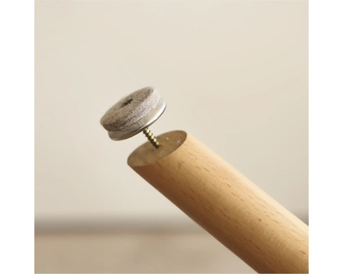 Picior de mobilă cu alunecător din pâslă și șurub